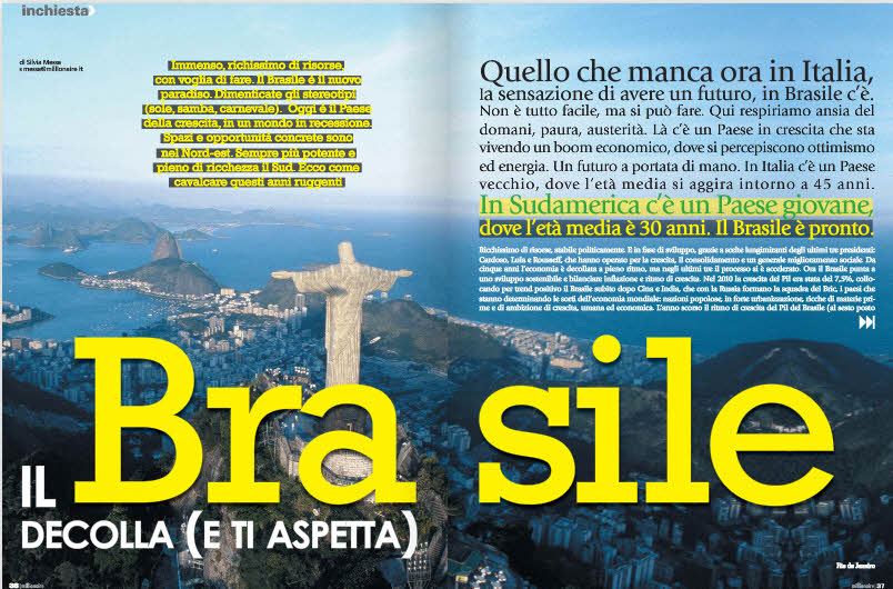 Il Brasile decolla e ti aspetta - Rivista Millionaire Luglio Agosto 2012